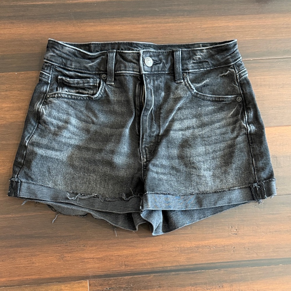 AE Stylish Black Denim Women's Shorts